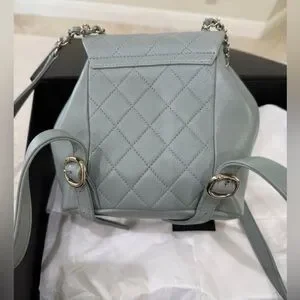 CHANEL | Bags | New Chanel Light Blue Duma Lambskin Backpack  display picture 2